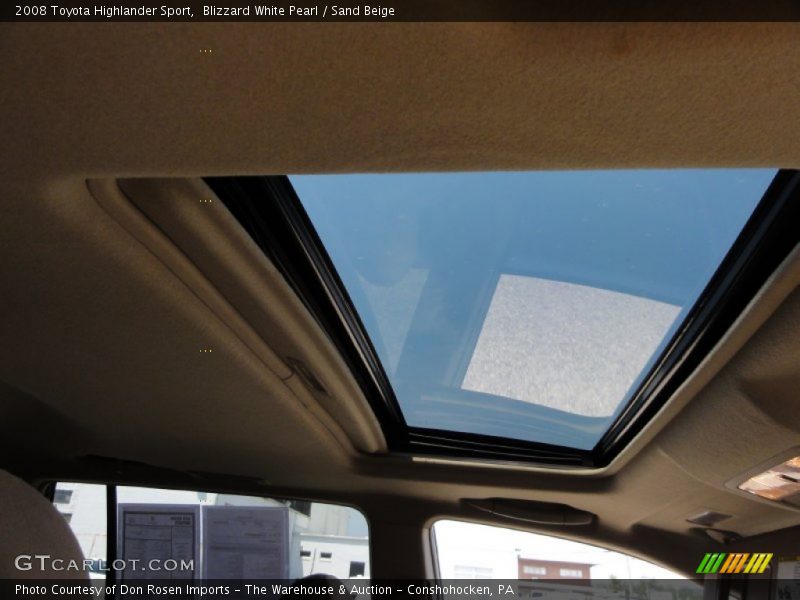 Blizzard White Pearl / Sand Beige 2008 Toyota Highlander Sport