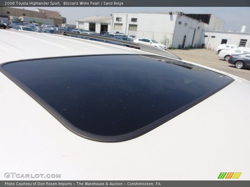 Blizzard White Pearl / Sand Beige 2008 Toyota Highlander Sport