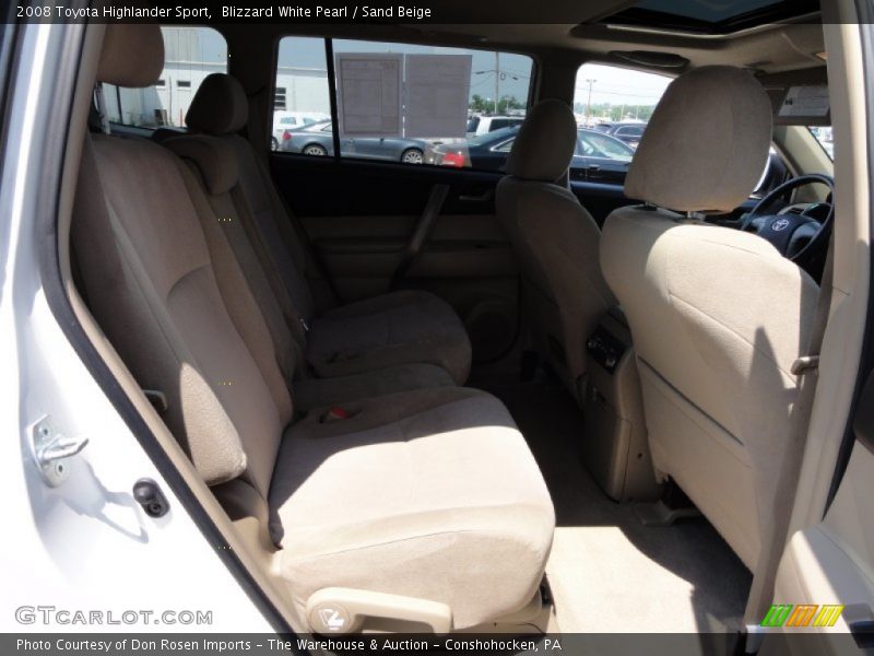 Blizzard White Pearl / Sand Beige 2008 Toyota Highlander Sport