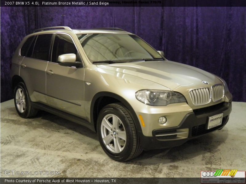 Platinum Bronze Metallic / Sand Beige 2007 BMW X5 4.8i