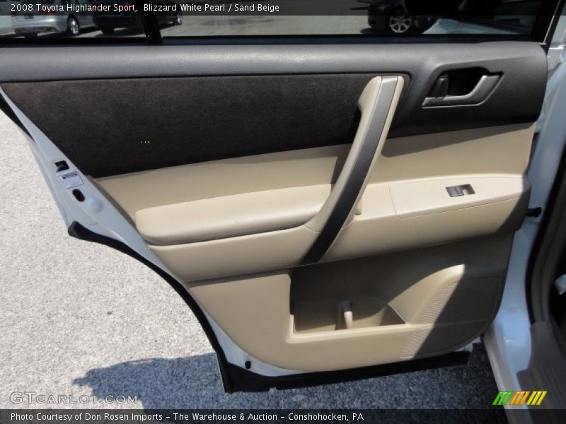 Blizzard White Pearl / Sand Beige 2008 Toyota Highlander Sport