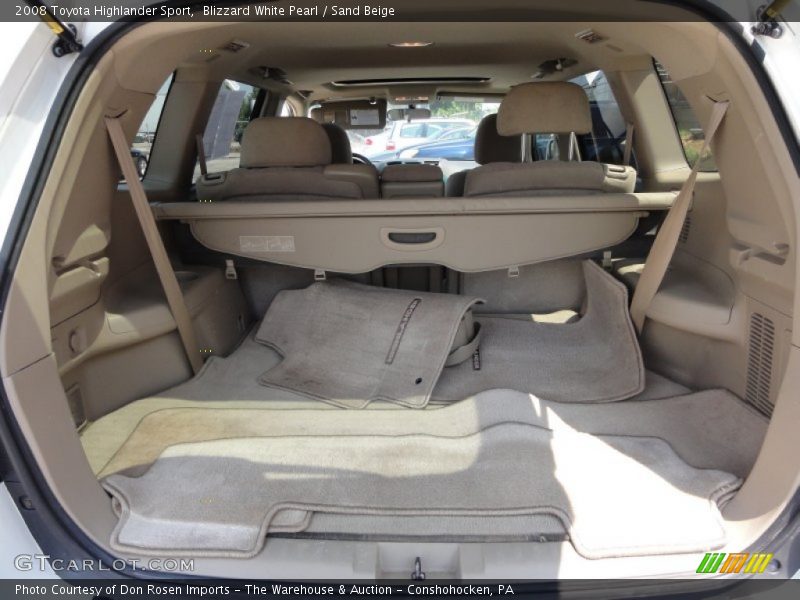 Blizzard White Pearl / Sand Beige 2008 Toyota Highlander Sport