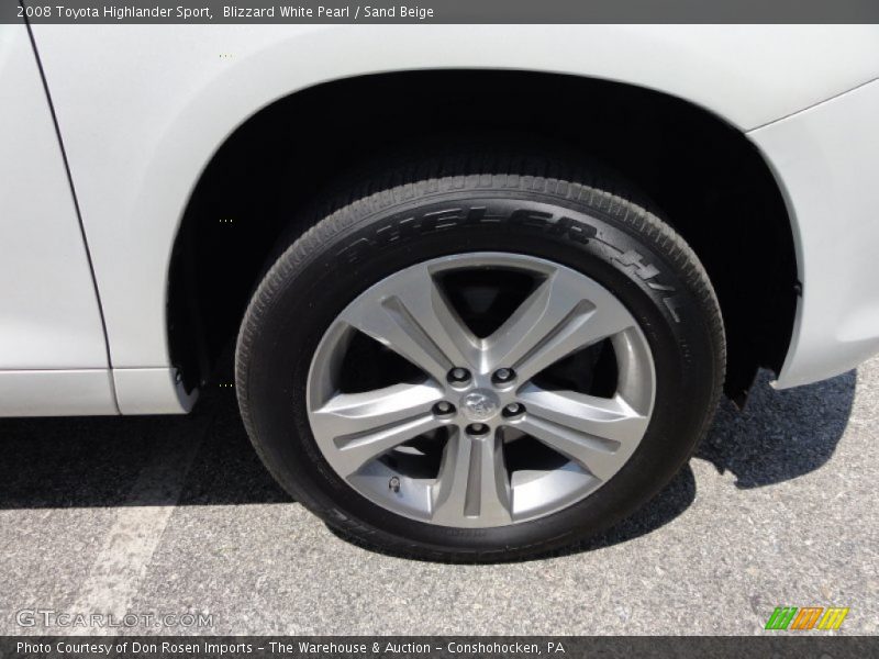 Blizzard White Pearl / Sand Beige 2008 Toyota Highlander Sport