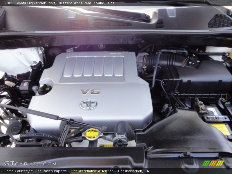 Blizzard White Pearl / Sand Beige 2008 Toyota Highlander Sport