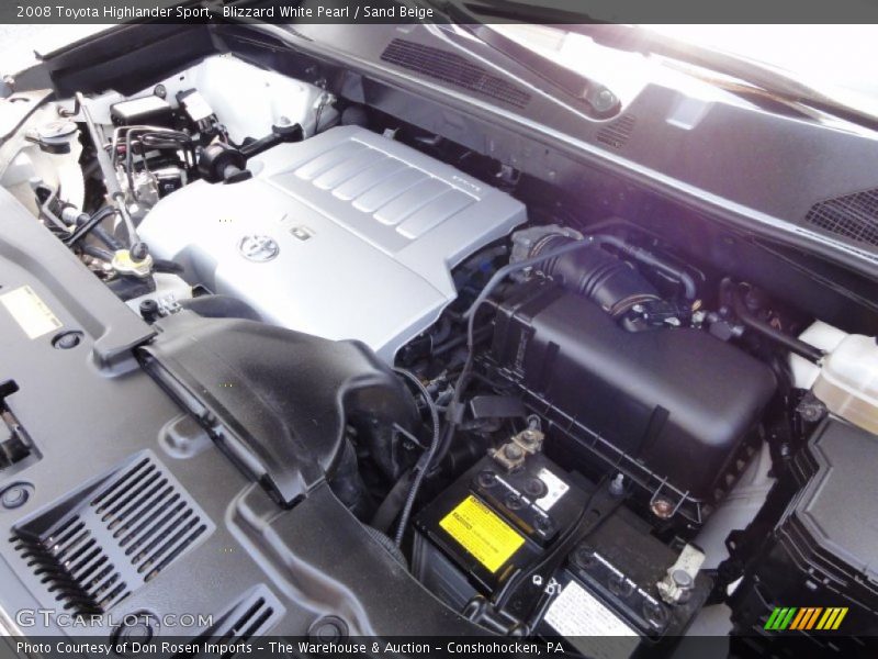 Blizzard White Pearl / Sand Beige 2008 Toyota Highlander Sport