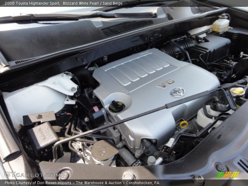 Blizzard White Pearl / Sand Beige 2008 Toyota Highlander Sport