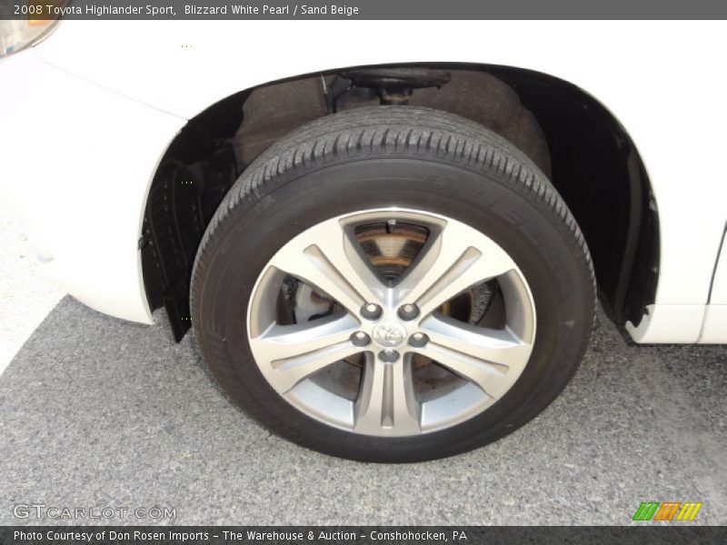 Blizzard White Pearl / Sand Beige 2008 Toyota Highlander Sport