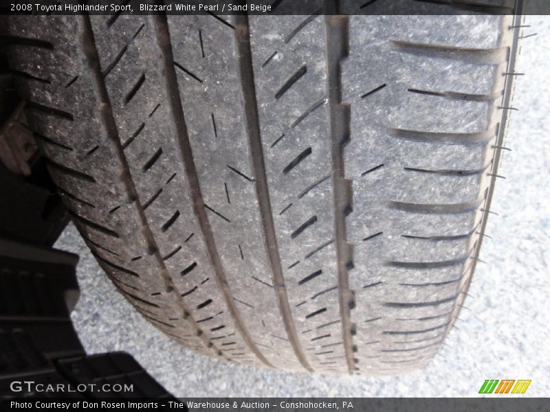 Blizzard White Pearl / Sand Beige 2008 Toyota Highlander Sport