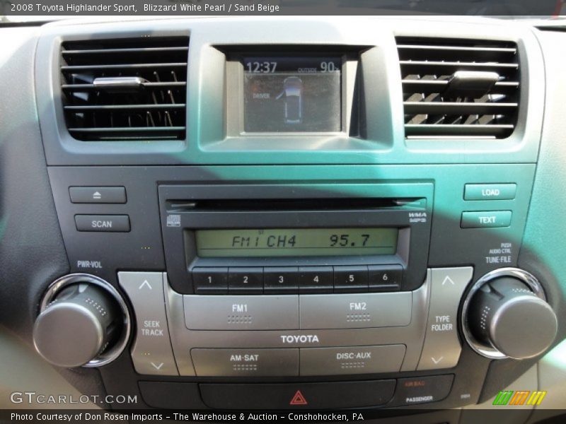 Blizzard White Pearl / Sand Beige 2008 Toyota Highlander Sport