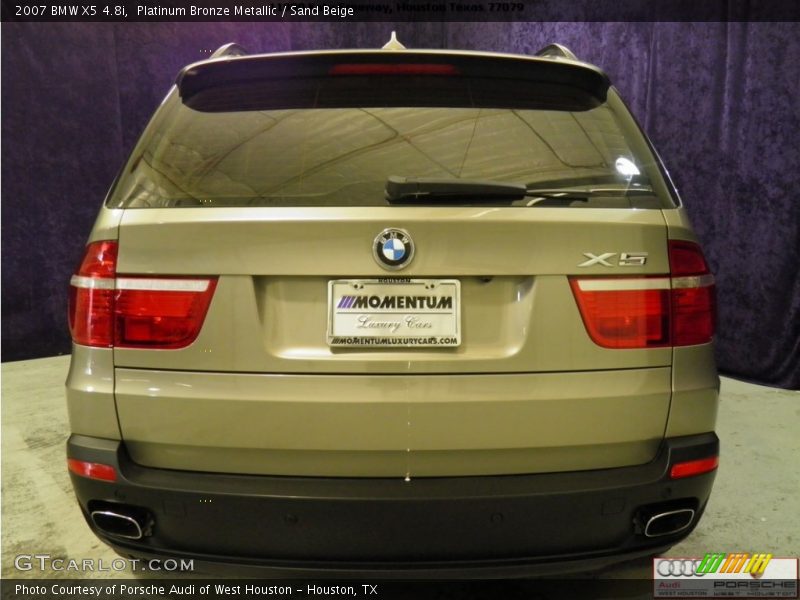 Platinum Bronze Metallic / Sand Beige 2007 BMW X5 4.8i