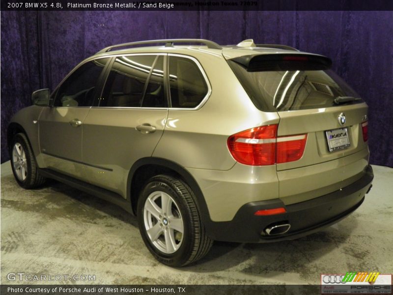 Platinum Bronze Metallic / Sand Beige 2007 BMW X5 4.8i