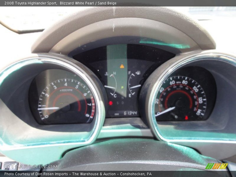 Blizzard White Pearl / Sand Beige 2008 Toyota Highlander Sport