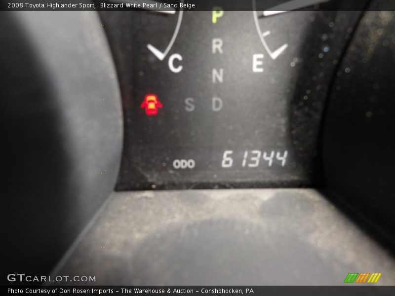 Blizzard White Pearl / Sand Beige 2008 Toyota Highlander Sport