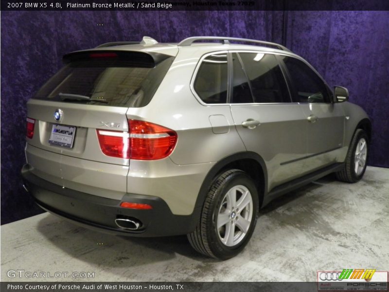 Platinum Bronze Metallic / Sand Beige 2007 BMW X5 4.8i