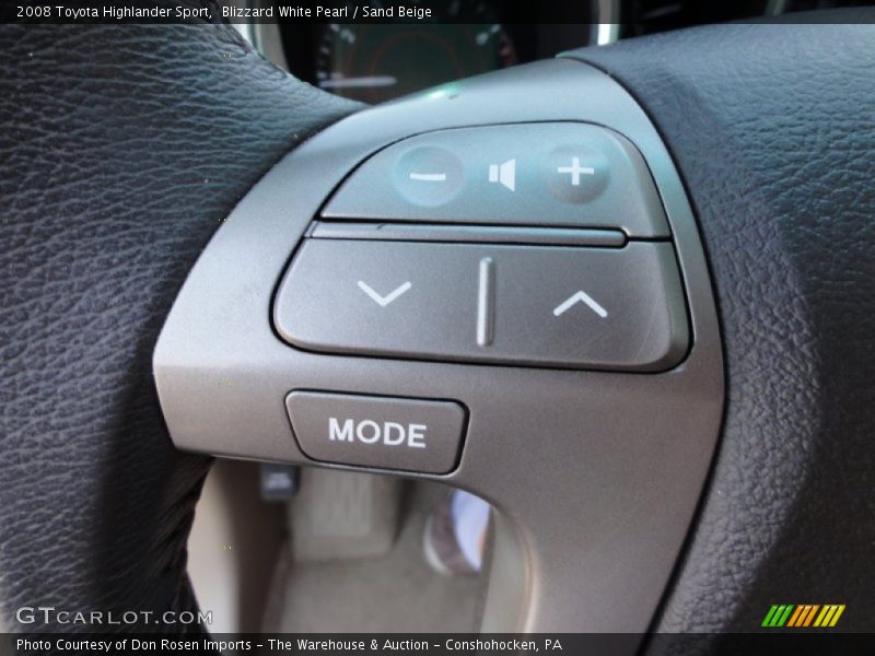 Blizzard White Pearl / Sand Beige 2008 Toyota Highlander Sport