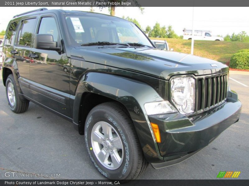 Natural Green Metallic / Pastel Pebble Beige 2011 Jeep Liberty Sport