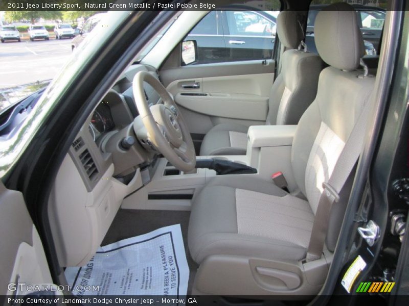 Natural Green Metallic / Pastel Pebble Beige 2011 Jeep Liberty Sport