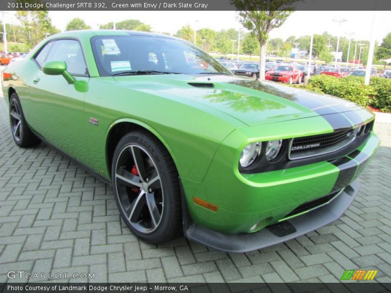 Green with Envy / Dark Slate Gray 2011 Dodge Challenger SRT8 392