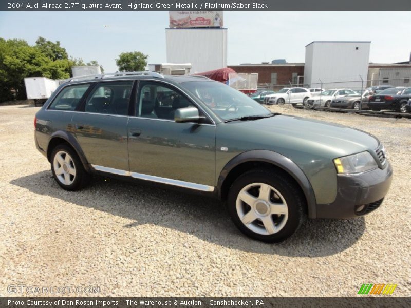 Highland Green Metallic / Platinum/Saber Black 2004 Audi Allroad 2.7T quattro Avant
