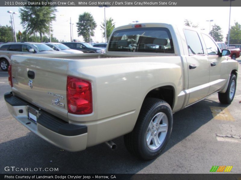 White Gold Metallic / Dark Slate Gray/Medium Slate Gray 2011 Dodge Dakota Big Horn Crew Cab
