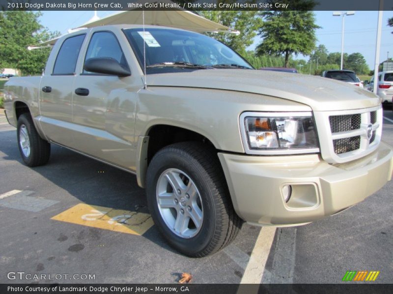 White Gold Metallic / Dark Slate Gray/Medium Slate Gray 2011 Dodge Dakota Big Horn Crew Cab