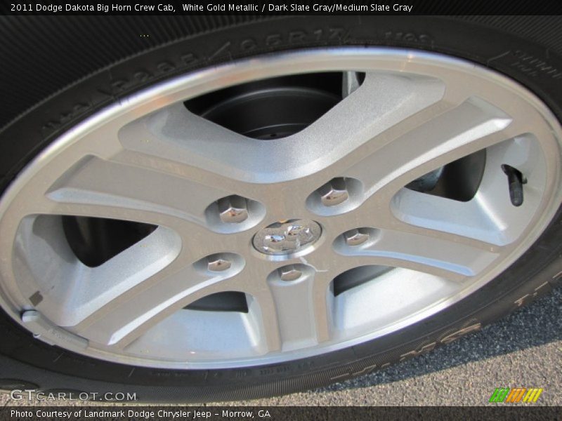 White Gold Metallic / Dark Slate Gray/Medium Slate Gray 2011 Dodge Dakota Big Horn Crew Cab