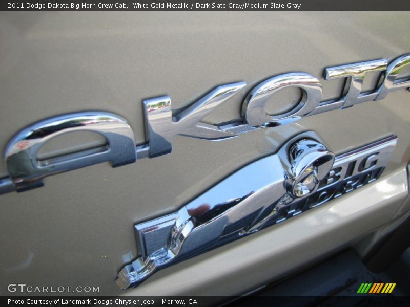 White Gold Metallic / Dark Slate Gray/Medium Slate Gray 2011 Dodge Dakota Big Horn Crew Cab
