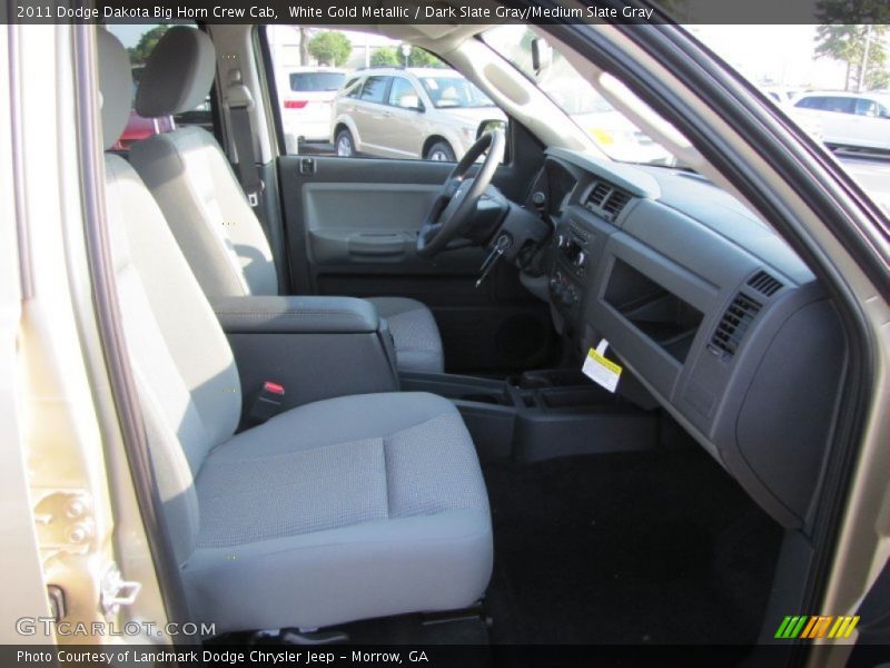 White Gold Metallic / Dark Slate Gray/Medium Slate Gray 2011 Dodge Dakota Big Horn Crew Cab