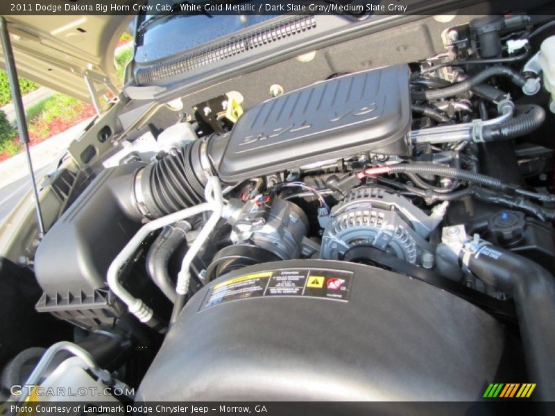 White Gold Metallic / Dark Slate Gray/Medium Slate Gray 2011 Dodge Dakota Big Horn Crew Cab