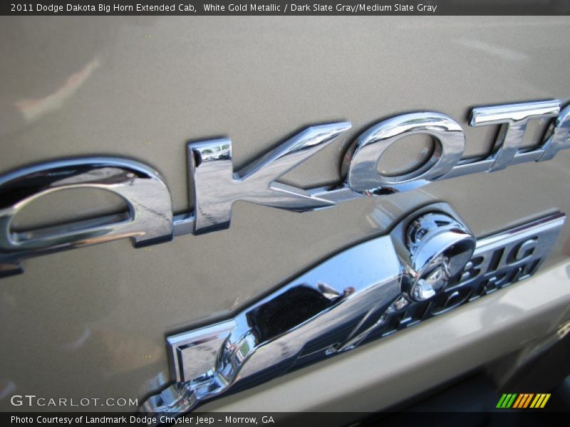 White Gold Metallic / Dark Slate Gray/Medium Slate Gray 2011 Dodge Dakota Big Horn Extended Cab