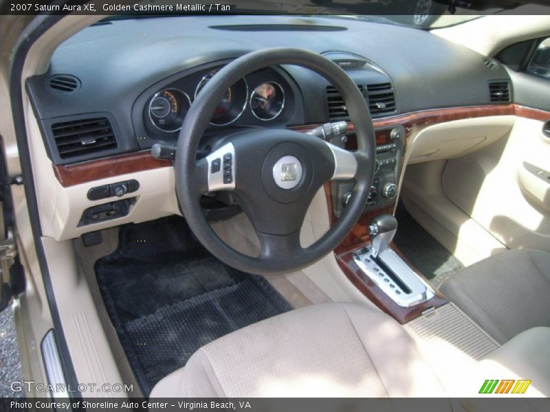 Golden Cashmere Metallic / Tan 2007 Saturn Aura XE