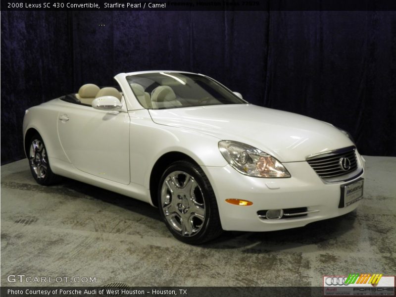Starfire Pearl / Camel 2008 Lexus SC 430 Convertible