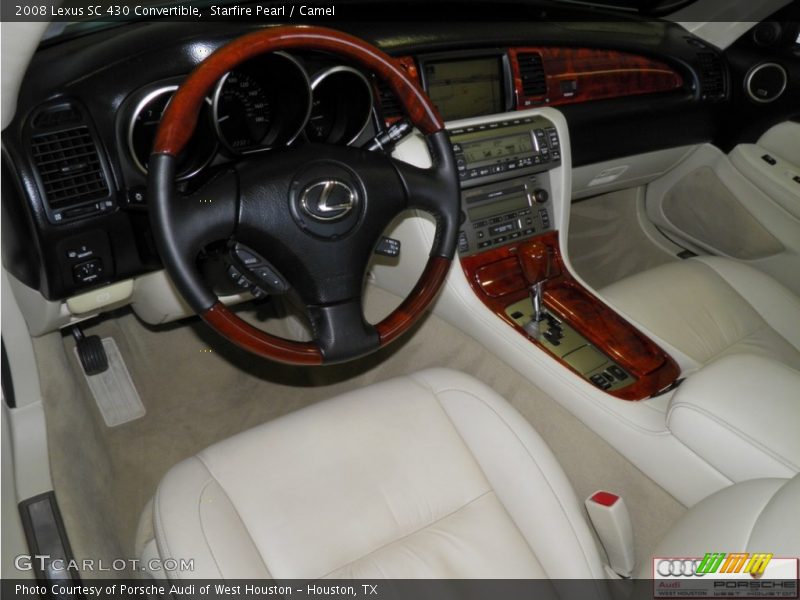 Starfire Pearl / Camel 2008 Lexus SC 430 Convertible