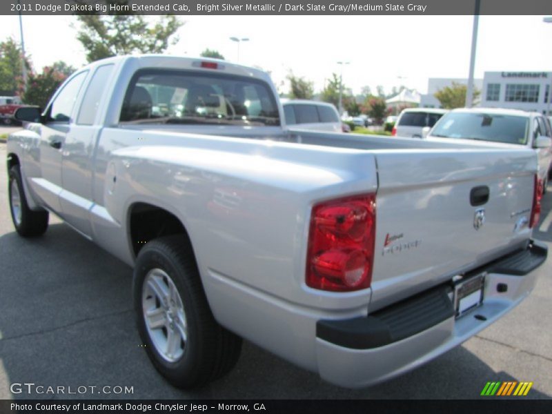 Bright Silver Metallic / Dark Slate Gray/Medium Slate Gray 2011 Dodge Dakota Big Horn Extended Cab