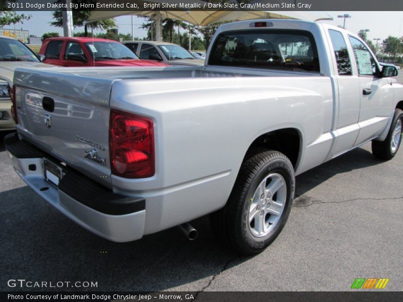 Bright Silver Metallic / Dark Slate Gray/Medium Slate Gray 2011 Dodge Dakota Big Horn Extended Cab