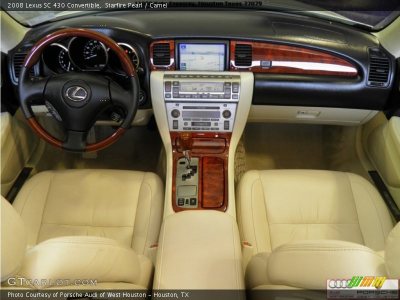 Starfire Pearl / Camel 2008 Lexus SC 430 Convertible