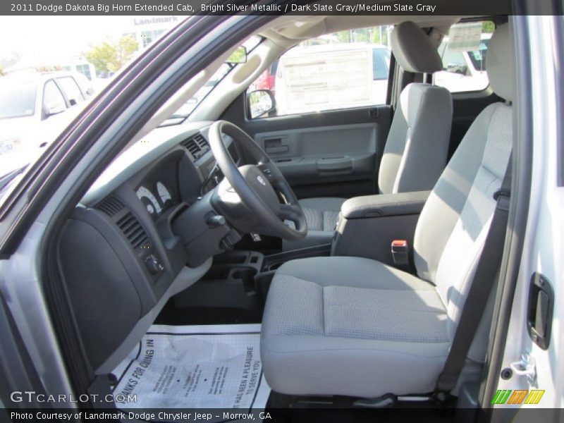 Bright Silver Metallic / Dark Slate Gray/Medium Slate Gray 2011 Dodge Dakota Big Horn Extended Cab