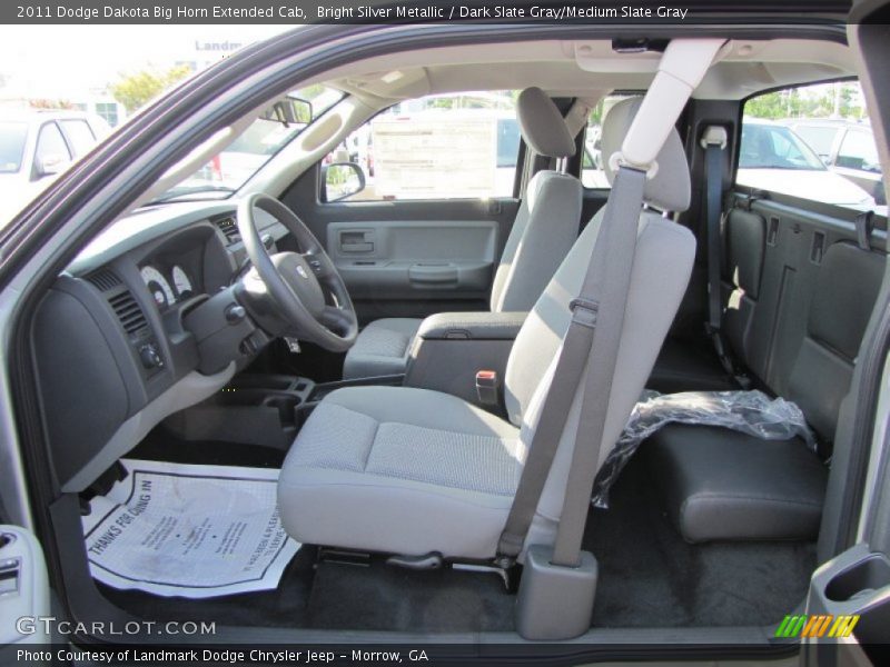 Bright Silver Metallic / Dark Slate Gray/Medium Slate Gray 2011 Dodge Dakota Big Horn Extended Cab