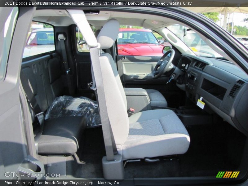 Bright Silver Metallic / Dark Slate Gray/Medium Slate Gray 2011 Dodge Dakota Big Horn Extended Cab
