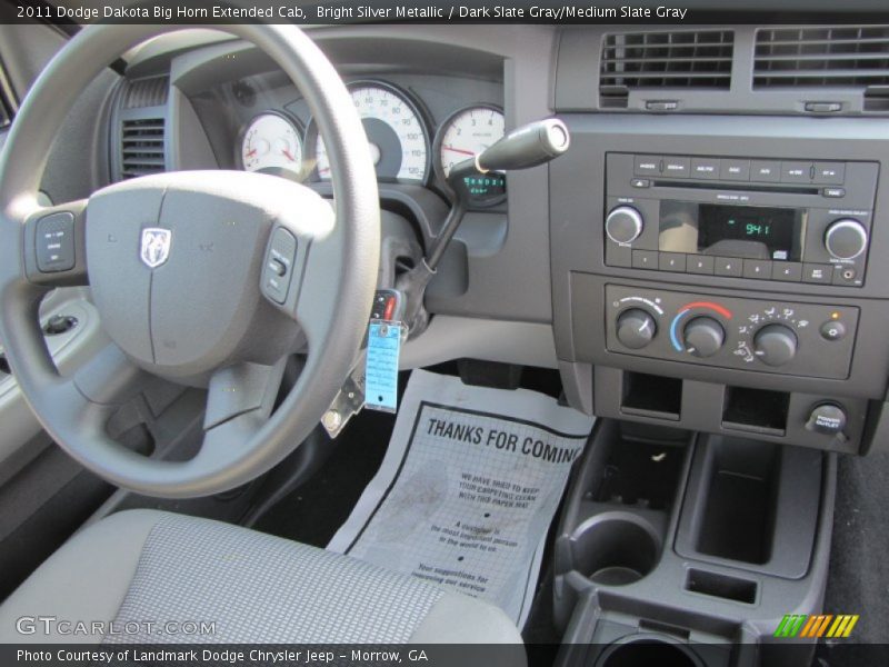 Bright Silver Metallic / Dark Slate Gray/Medium Slate Gray 2011 Dodge Dakota Big Horn Extended Cab