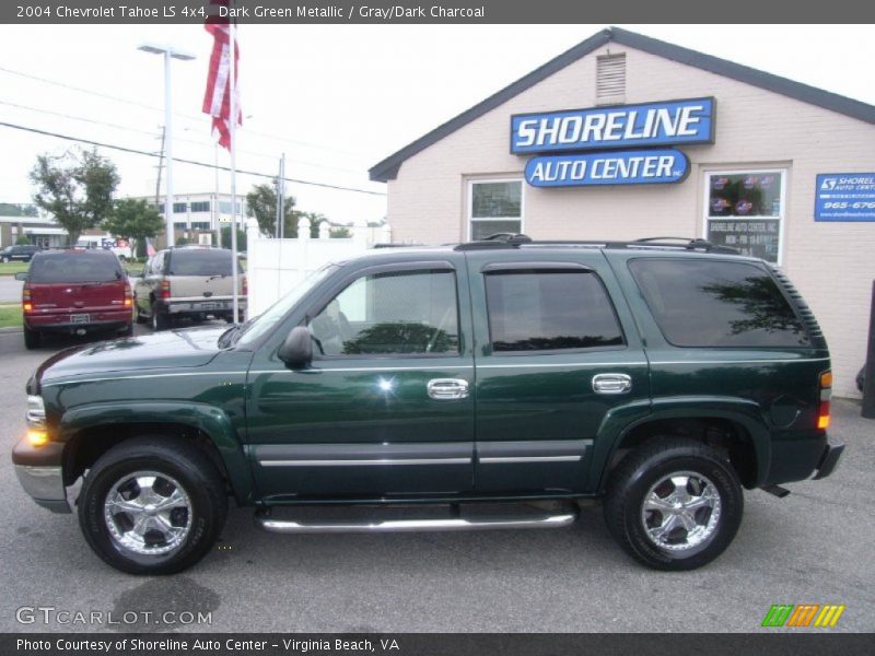 Dark Green Metallic / Gray/Dark Charcoal 2004 Chevrolet Tahoe LS 4x4