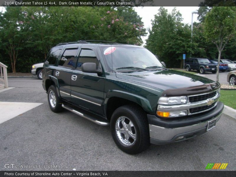 Dark Green Metallic / Gray/Dark Charcoal 2004 Chevrolet Tahoe LS 4x4