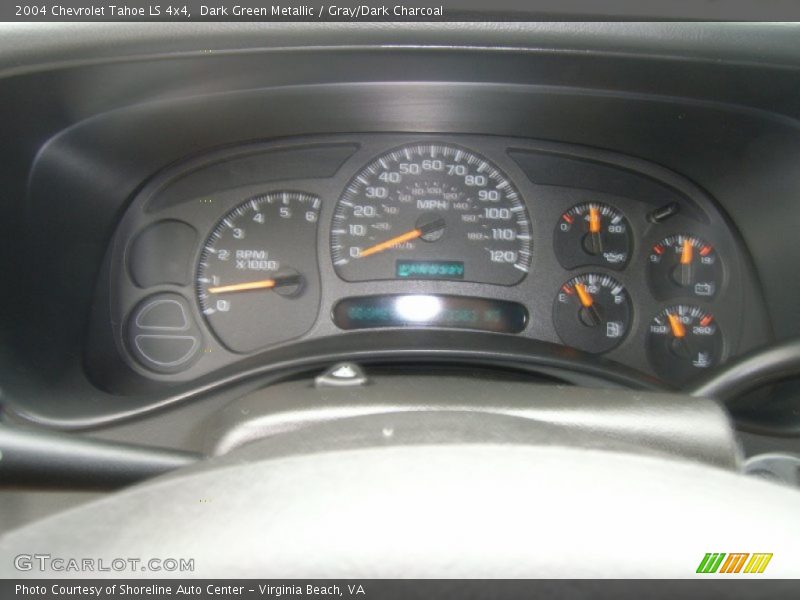 Dark Green Metallic / Gray/Dark Charcoal 2004 Chevrolet Tahoe LS 4x4