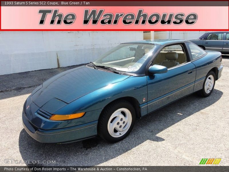 Blue Green / Tan 1993 Saturn S Series SC2 Coupe