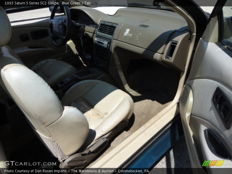 Blue Green / Tan 1993 Saturn S Series SC2 Coupe