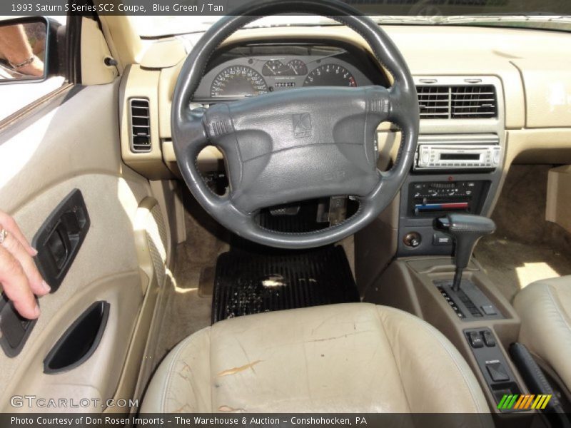 Blue Green / Tan 1993 Saturn S Series SC2 Coupe