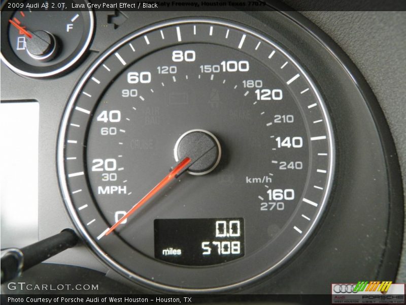Lava Grey Pearl Effect / Black 2009 Audi A3 2.0T