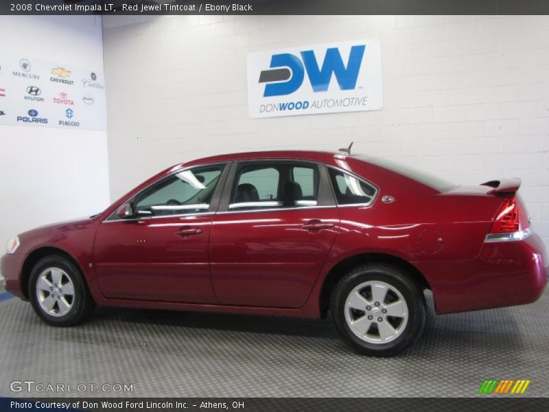 Red Jewel Tintcoat / Ebony Black 2008 Chevrolet Impala LT