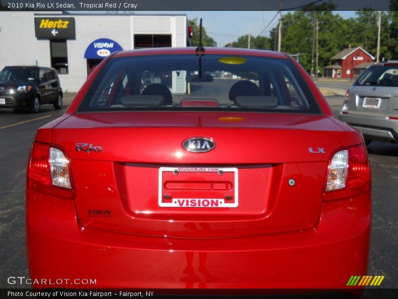 Tropical Red / Gray 2010 Kia Rio LX Sedan