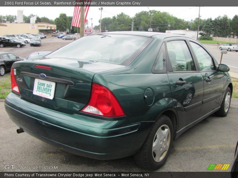 Rainforest Green Metallic / Medium Graphite Grey 2001 Ford Focus LX Sedan